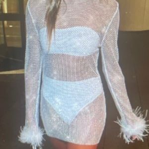 Disco Inferno Long Sleeve Mini Dress